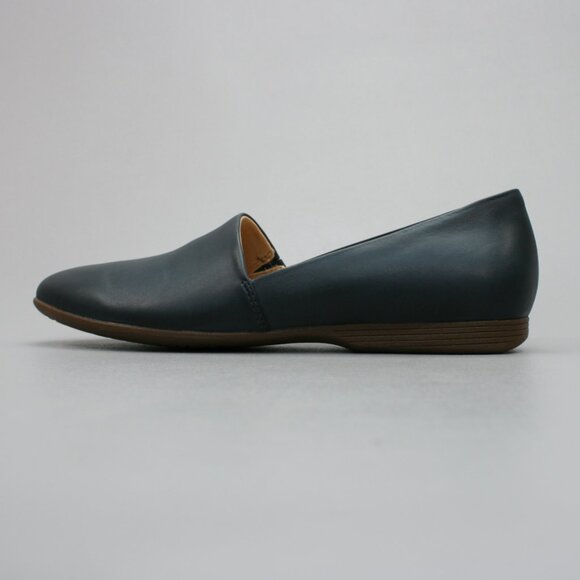 Dansko 40 Ladies 9.5-10 Larisa Navy Blue Milled Nappa Leather Shoes Flats Loafer - Picture 2 of 12